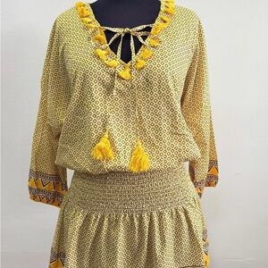 Yellow Patterned Women's Skirt